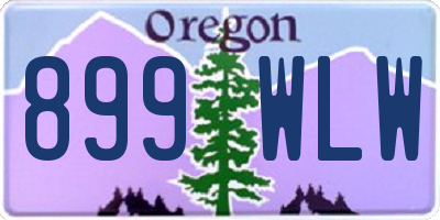 OR license plate 899WLW