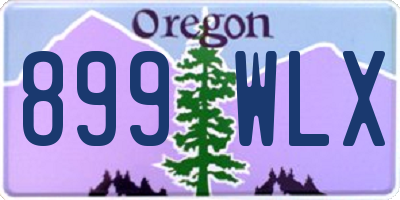 OR license plate 899WLX