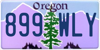 OR license plate 899WLY