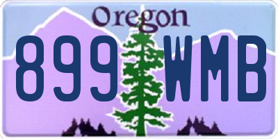 OR license plate 899WMB