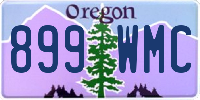 OR license plate 899WMC