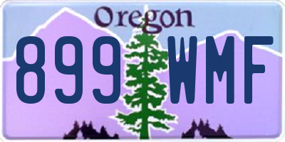OR license plate 899WMF