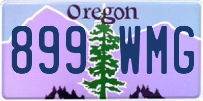 OR license plate 899WMG