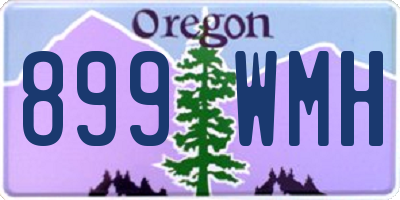 OR license plate 899WMH
