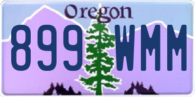 OR license plate 899WMM