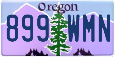 OR license plate 899WMN