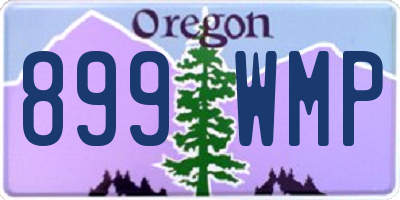 OR license plate 899WMP