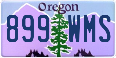 OR license plate 899WMS
