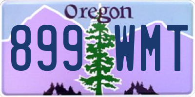 OR license plate 899WMT