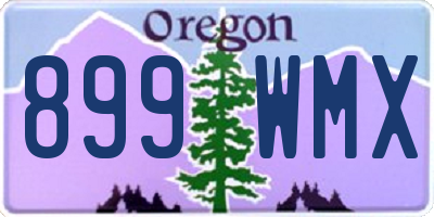 OR license plate 899WMX