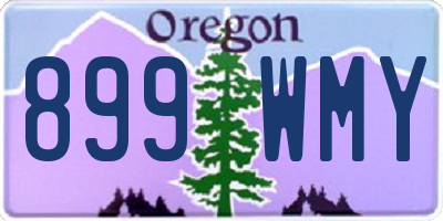 OR license plate 899WMY