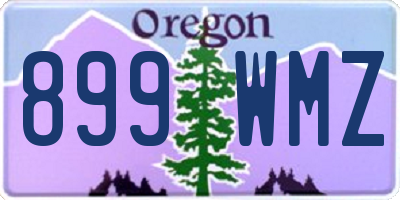 OR license plate 899WMZ