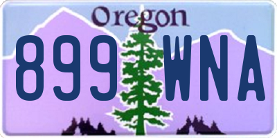 OR license plate 899WNA