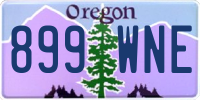 OR license plate 899WNE