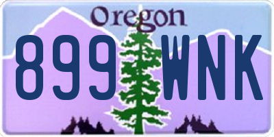 OR license plate 899WNK