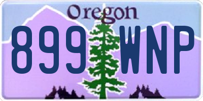 OR license plate 899WNP