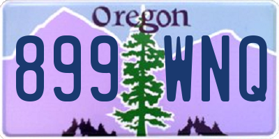 OR license plate 899WNQ