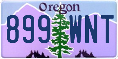 OR license plate 899WNT