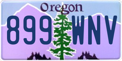 OR license plate 899WNV
