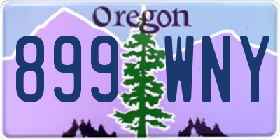OR license plate 899WNY