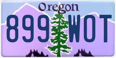 OR license plate 899WOT