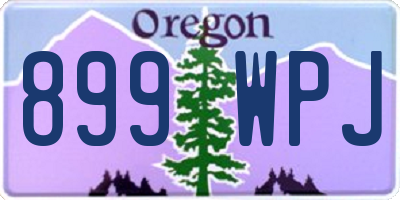 OR license plate 899WPJ