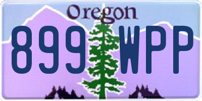 OR license plate 899WPP