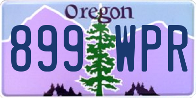 OR license plate 899WPR
