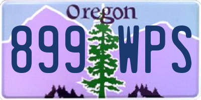 OR license plate 899WPS