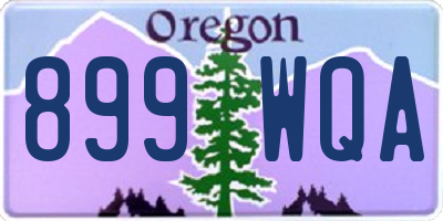 OR license plate 899WQA