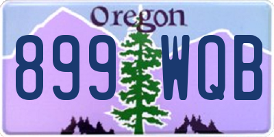 OR license plate 899WQB