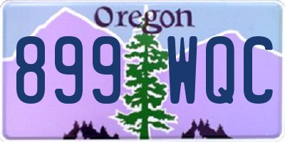 OR license plate 899WQC