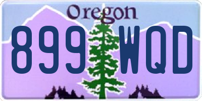 OR license plate 899WQD