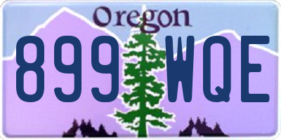 OR license plate 899WQE