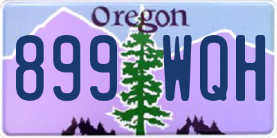 OR license plate 899WQH