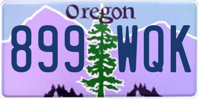 OR license plate 899WQK