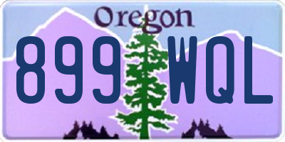 OR license plate 899WQL