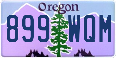 OR license plate 899WQM