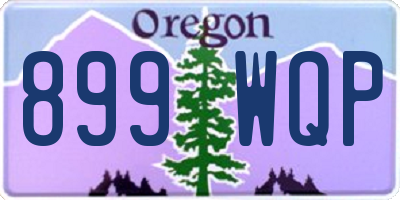 OR license plate 899WQP