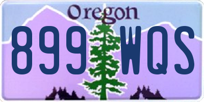 OR license plate 899WQS