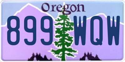 OR license plate 899WQW