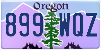 OR license plate 899WQZ