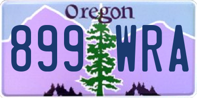 OR license plate 899WRA