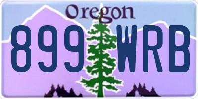 OR license plate 899WRB