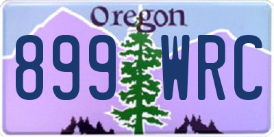 OR license plate 899WRC