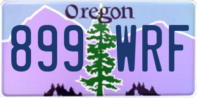 OR license plate 899WRF