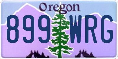 OR license plate 899WRG
