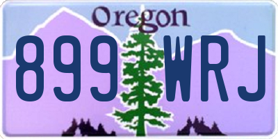 OR license plate 899WRJ