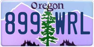 OR license plate 899WRL