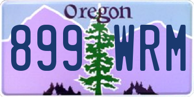 OR license plate 899WRM